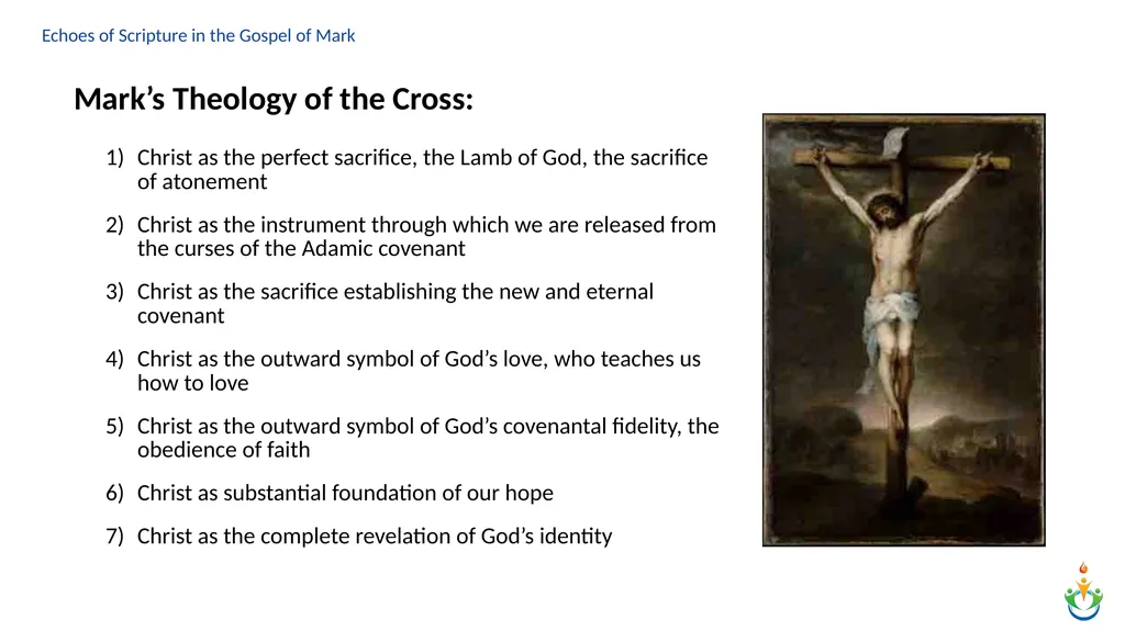 Echoes of Scripture in the Gospel of Mark Echoes - slide 17 of 18
