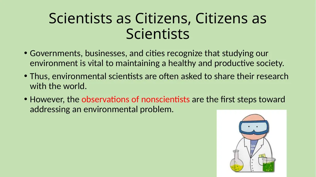 Chapter 1 Science and the Environment Section 1: - slide 6 of 38