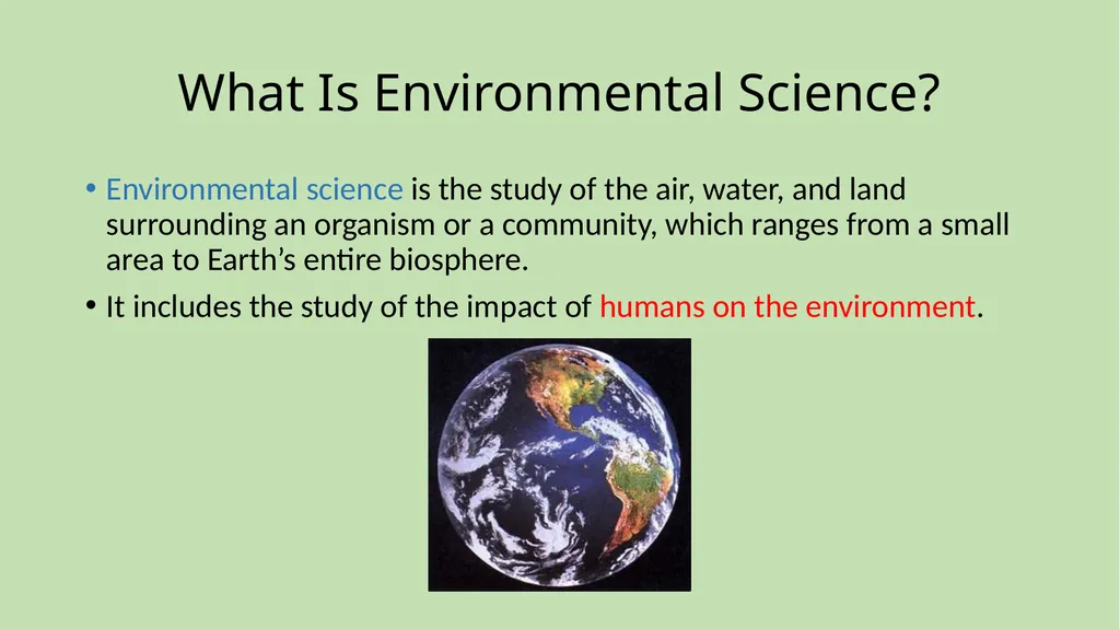 Chapter 1 Science and the Environment Section 1: - slide 2 of 38