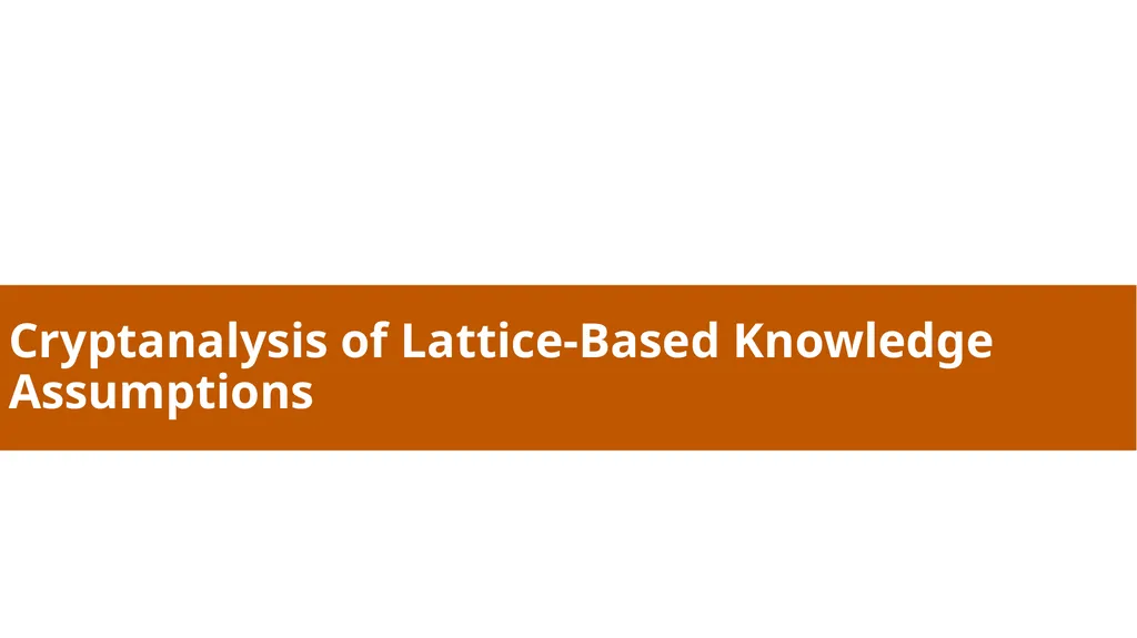 Lattice-Based Functional Commitments: Fast - slide 26 of 35