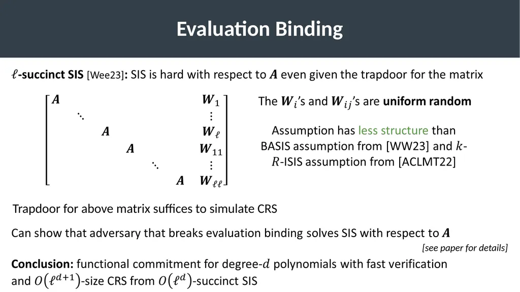 Lattice-Based Functional Commitments: Fast - slide 24 of 35