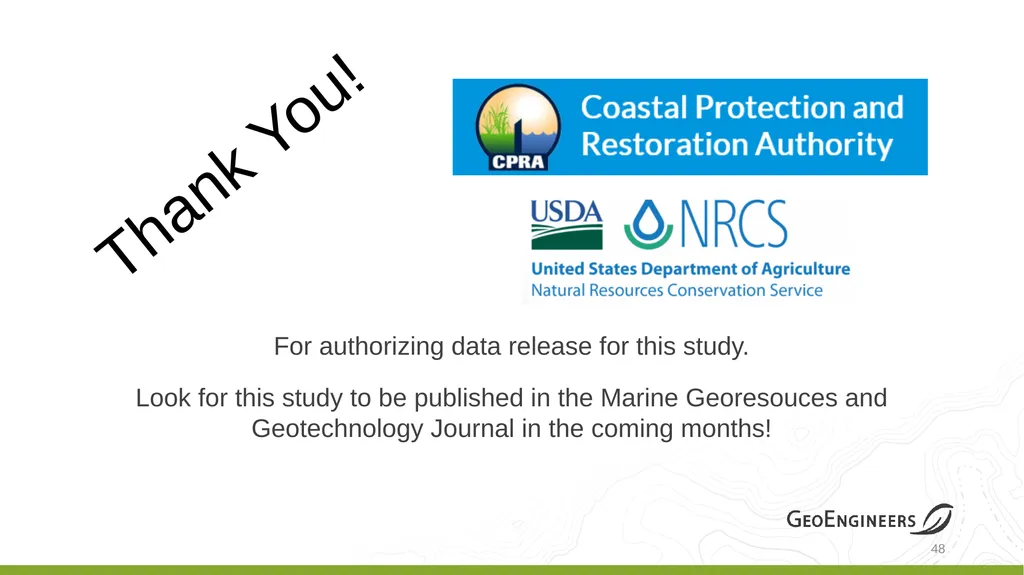 Coastal Louisiana Geotechnical Parameter - slide 47 of 47
