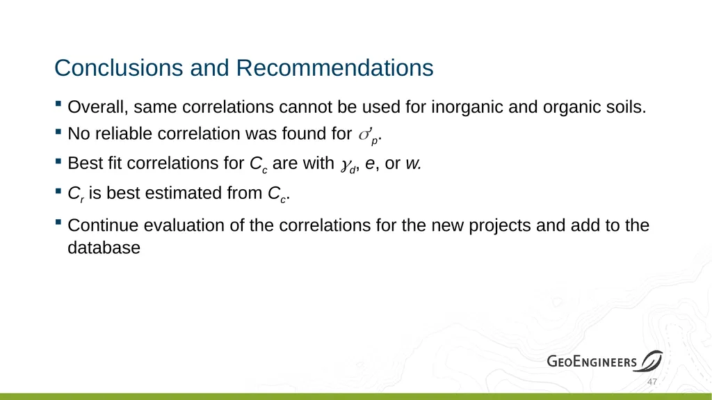 Coastal Louisiana Geotechnical Parameter - slide 46 of 47