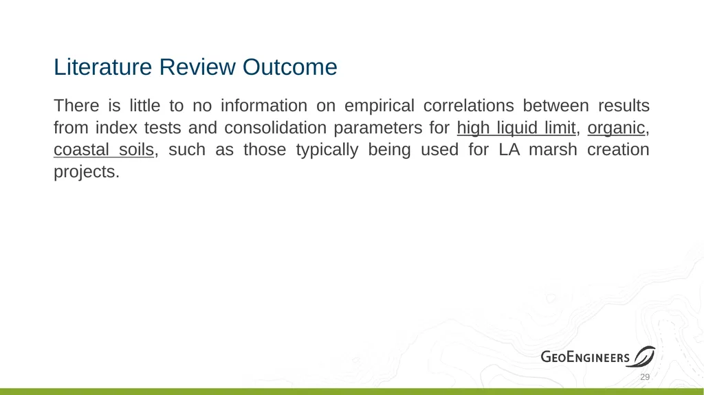 Coastal Louisiana Geotechnical Parameter - slide 28 of 47
