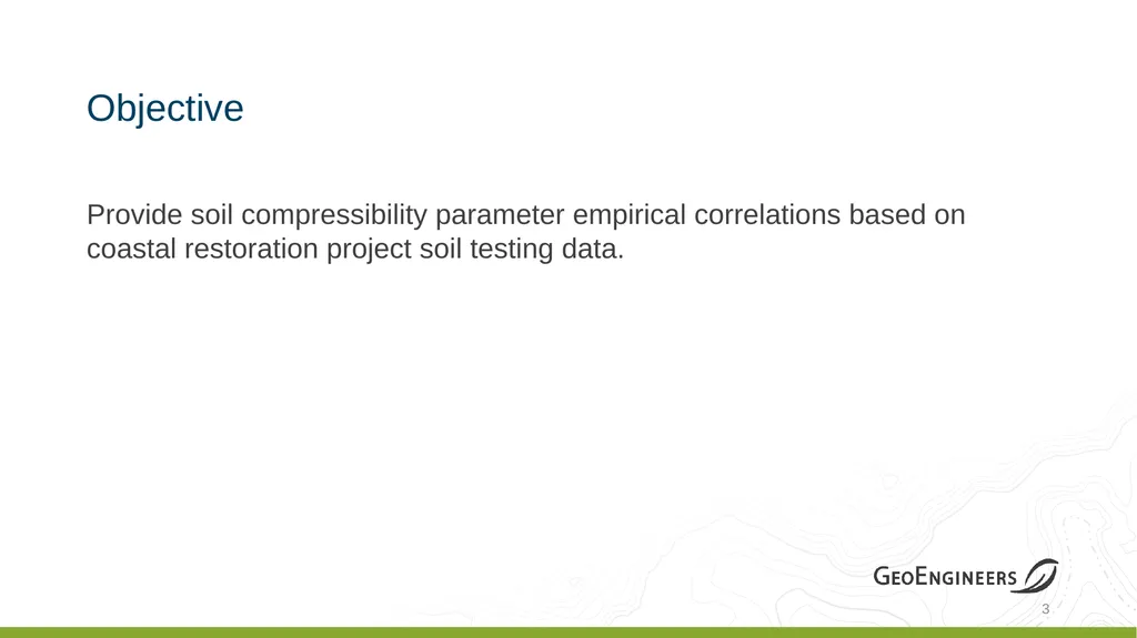 Coastal Louisiana Geotechnical Parameter - slide 3 of 47