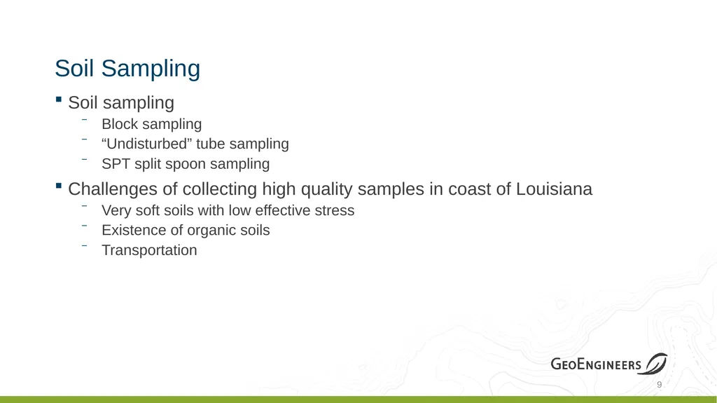 Coastal Louisiana Geotechnical Parameter - slide 9 of 47