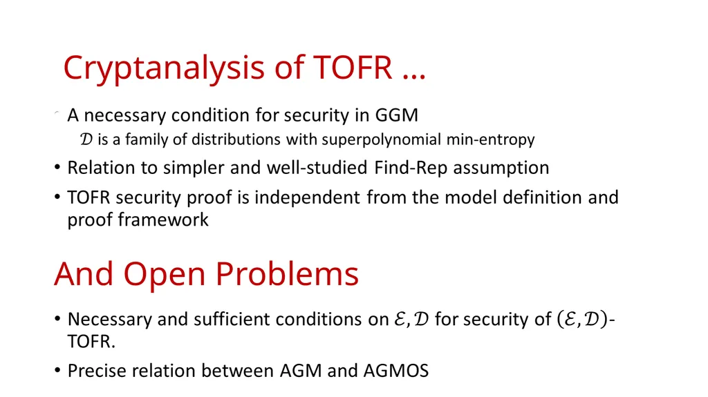 AGMOS: Algebraic Group Model with Oblivious - slide 15 of 15