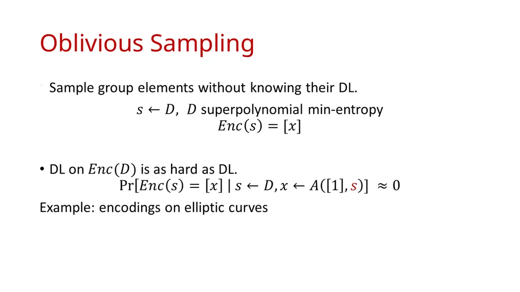 AGMOS: Algebraic Group Model with Oblivious - slide 7 of 15