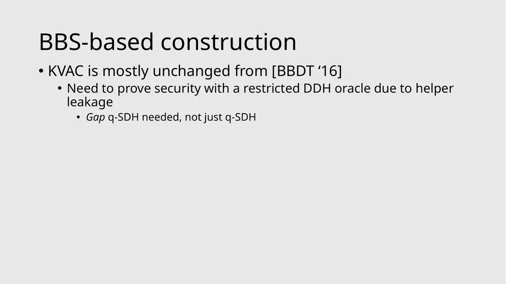 Server-Aided Anonymous Credentials Rutchathon - slide 19 of 22