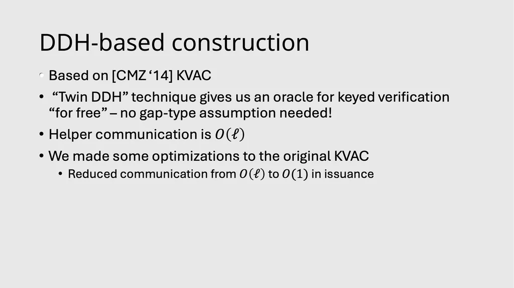 Server-Aided Anonymous Credentials Rutchathon - slide 21 of 22