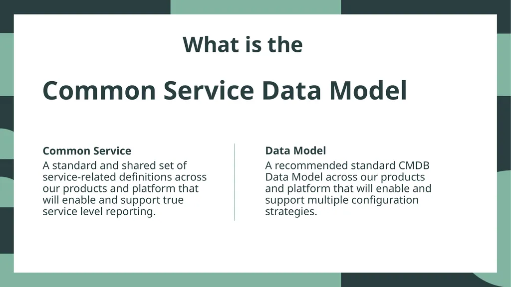 Value of CSDM, adoption, implementation The Common - slide 3 of 39