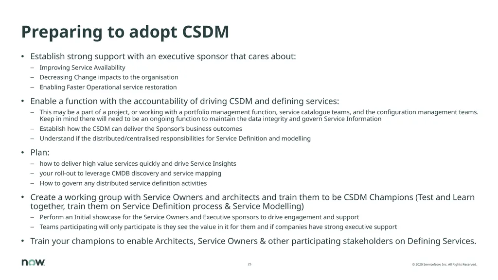 Value of CSDM, adoption, implementation The Common - slide 25 of 39