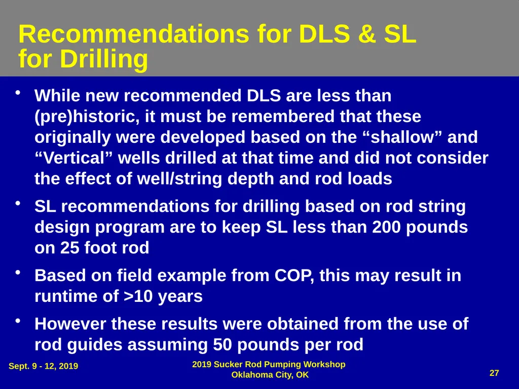 Dog Leg Severity (DLS) & Side Load (SL) - slide 27 of 32