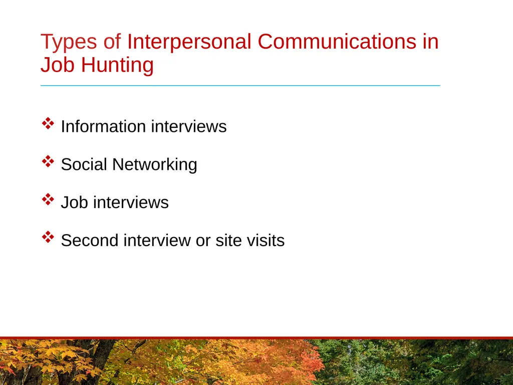 Interpersonal Communications in Job Hunting - slide 2 of 26