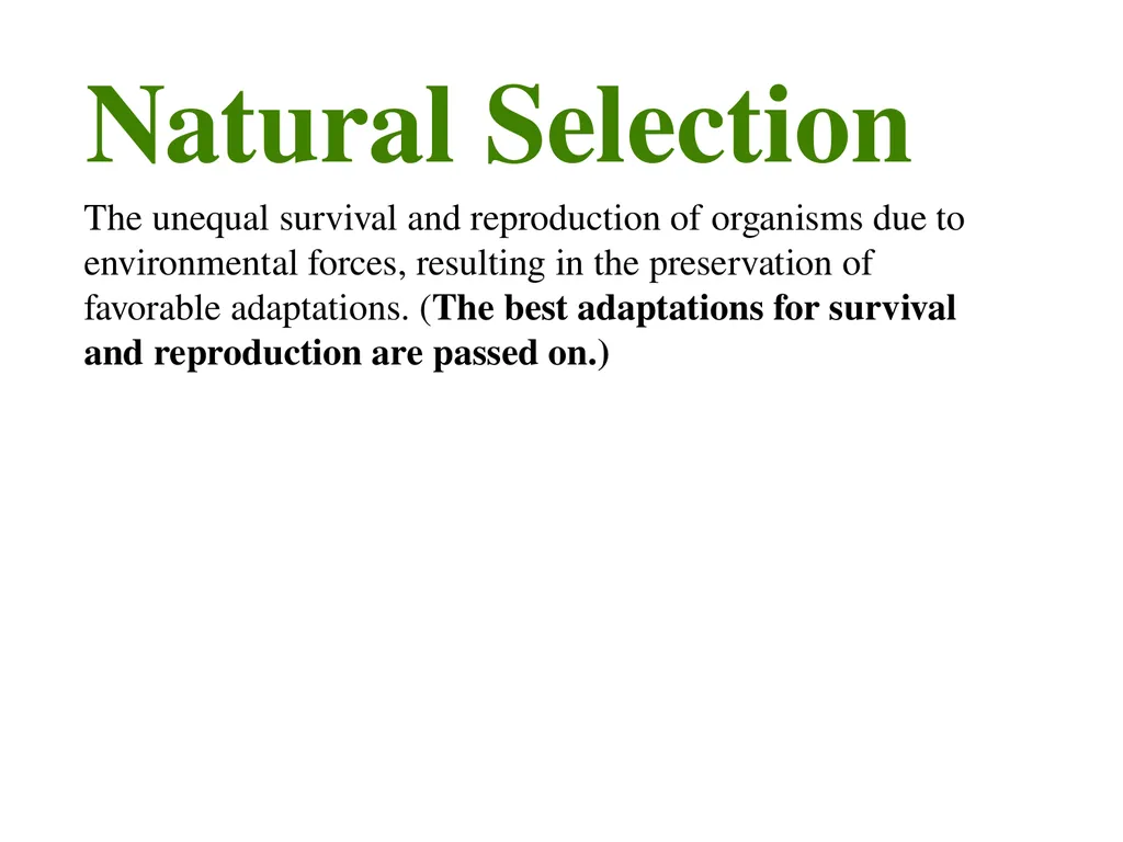 Natural Selection Mutations Recombination Gene - slide 6 of 59