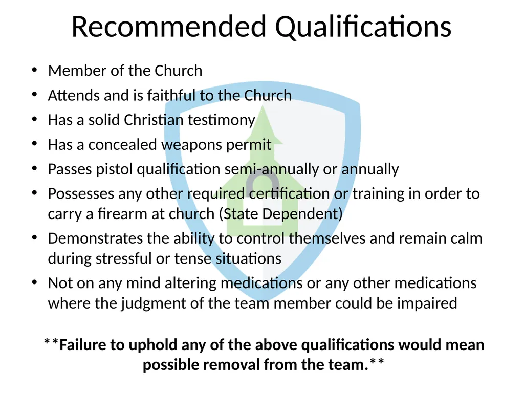 CHURCH SECURITY TEAMS By: Sam Hodges BLUF: BOTTOM - slide 16 of 27