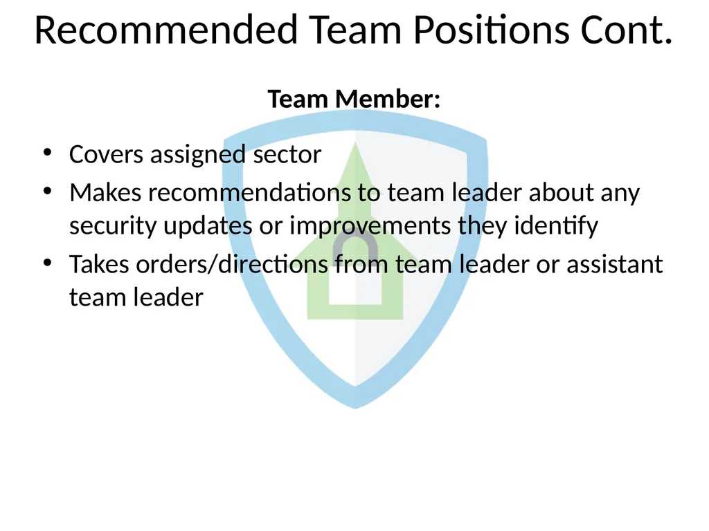 CHURCH SECURITY TEAMS By: Sam Hodges BLUF: BOTTOM - slide 19 of 27