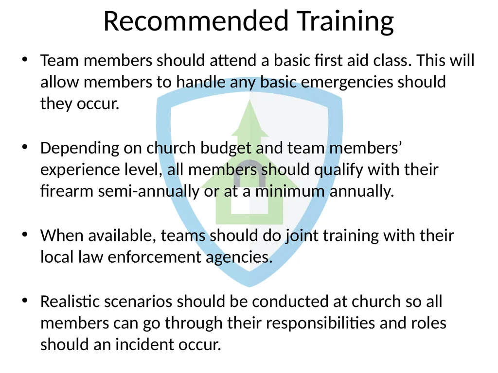 CHURCH SECURITY TEAMS By: Sam Hodges BLUF: BOTTOM - slide 22 of 27