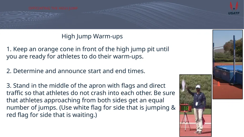 Officiating the high jump Training for San - slide 11 of 20