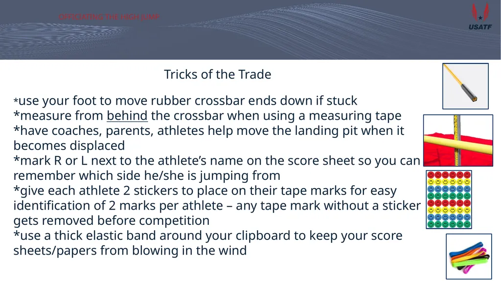 Officiating the high jump Training for San - slide 18 of 20