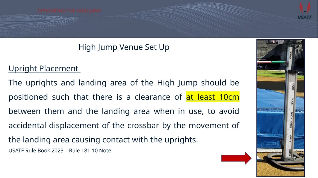 Officiating the high jump Training for San - slide 3 of 20