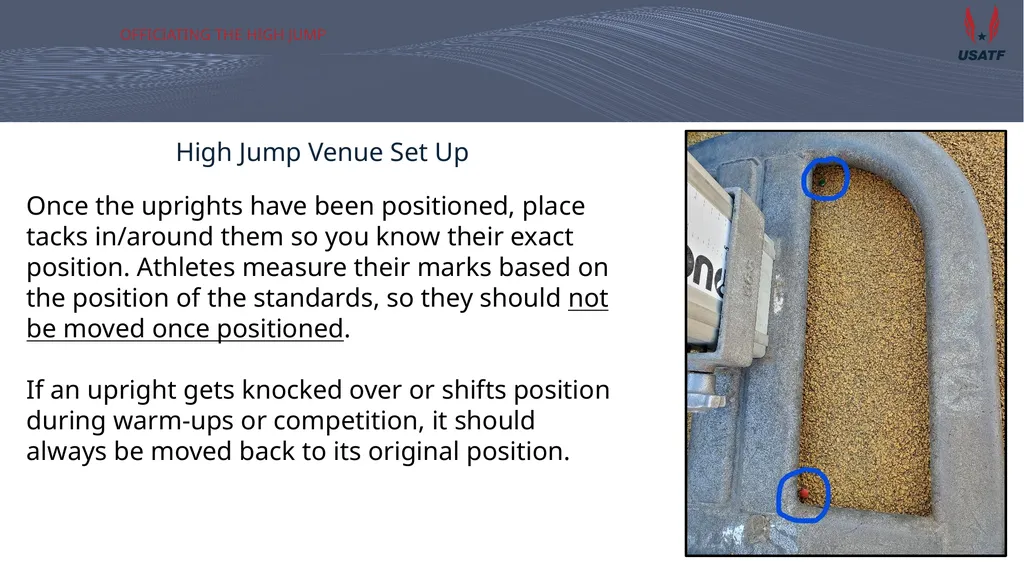 Officiating the high jump Training for San - slide 4 of 20