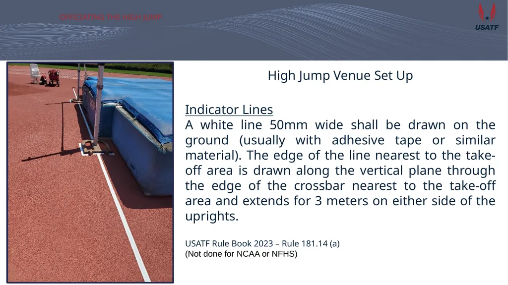 Officiating the high jump Training for San - slide 7 of 20