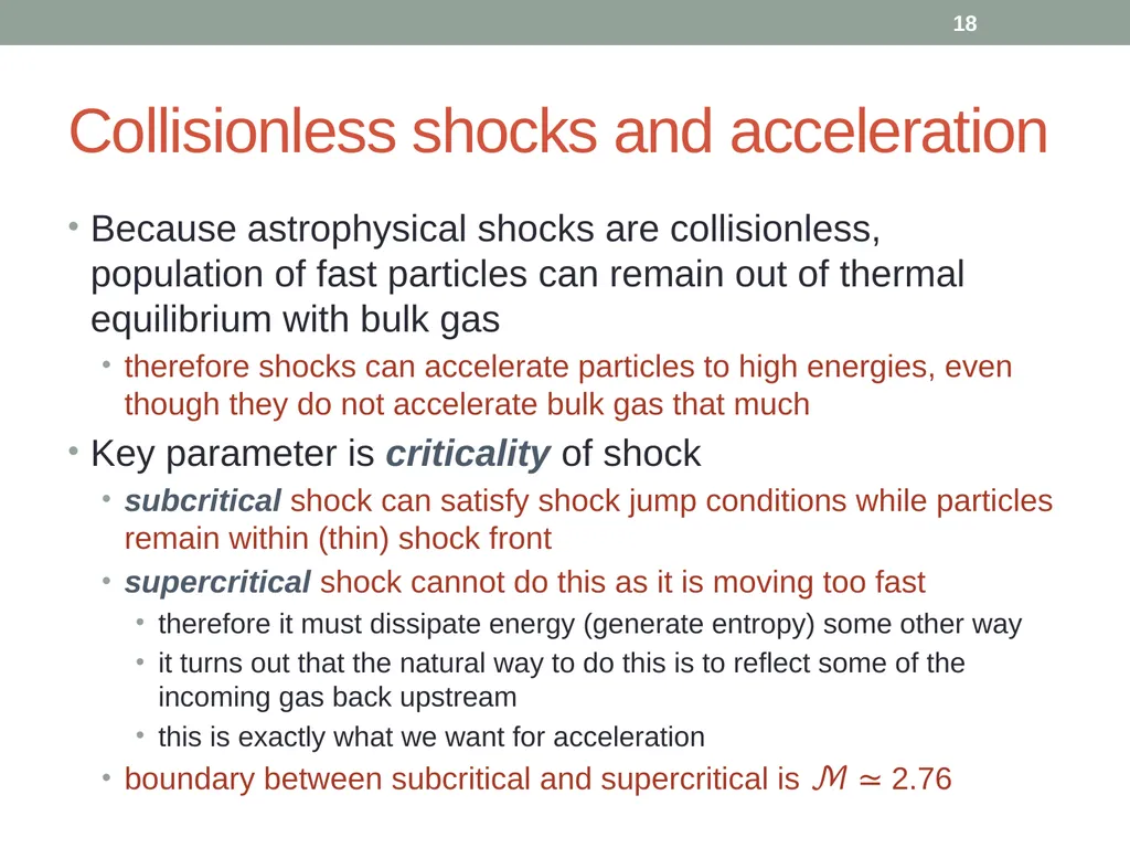 PHY418 Particle Astrophysics Acceleration - slide 18 of 41