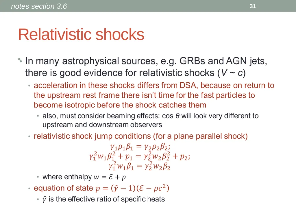 PHY418 Particle Astrophysics Acceleration - slide 31 of 41
