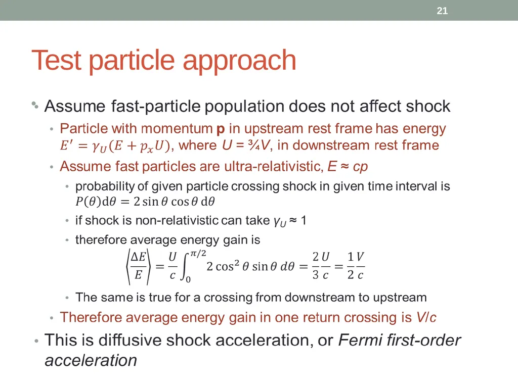 PHY418 Particle Astrophysics Acceleration - slide 21 of 41