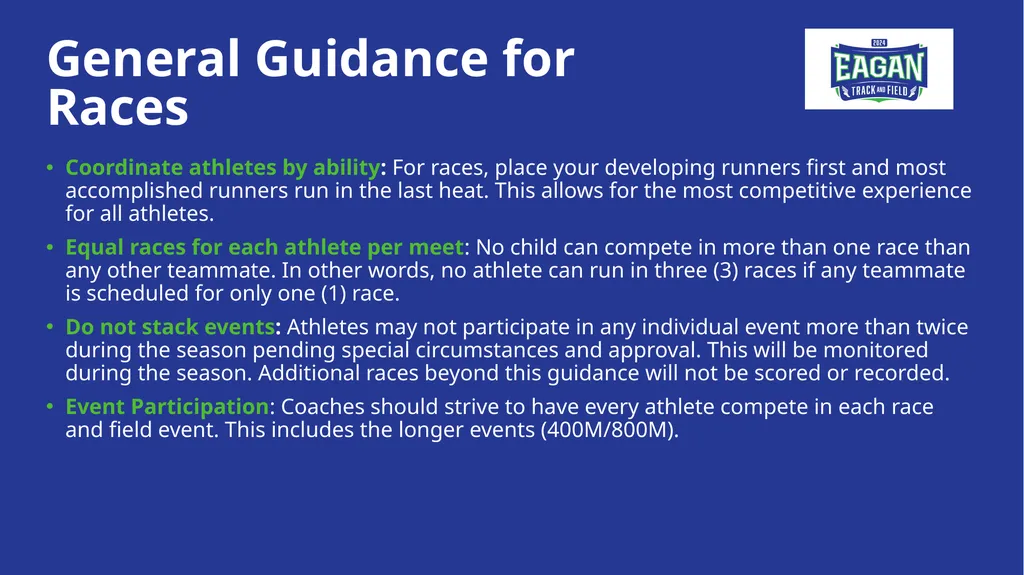 2026 EAA Track & Field Parent Meeting Meet your - slide 11 of 19
