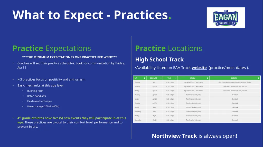 2026 EAA Track & Field Parent Meeting Meet your - slide 7 of 19
