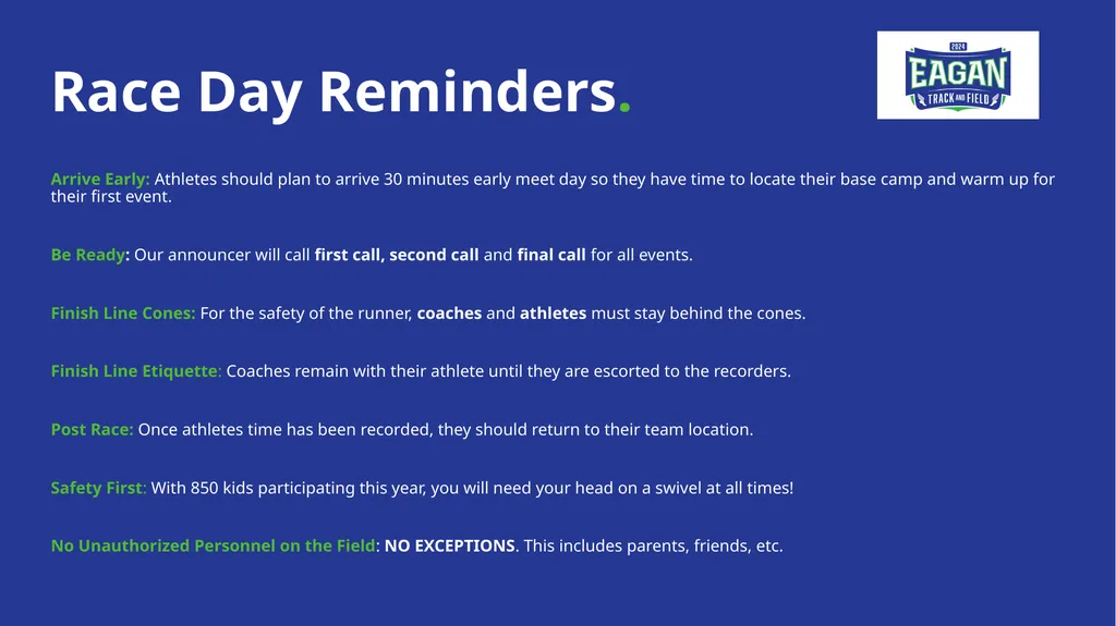 2026 EAA Track & Field Parent Meeting Meet your - slide 16 of 19