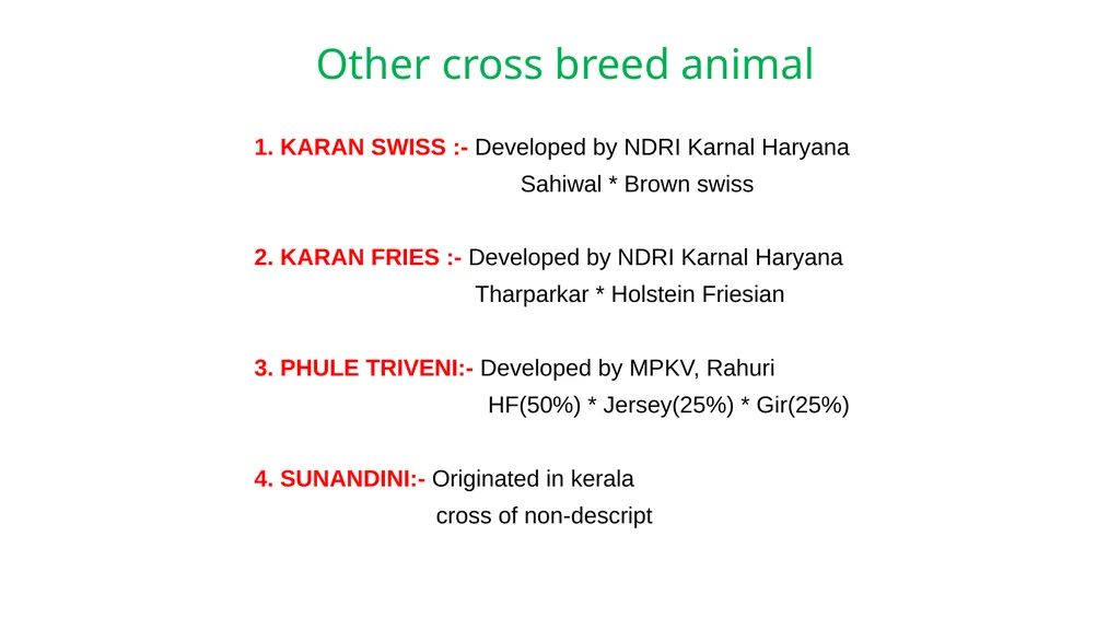 IMPORTANT CATTLE BREEDS AND THEIR CHARACTERISTICS - slide 25 of 26