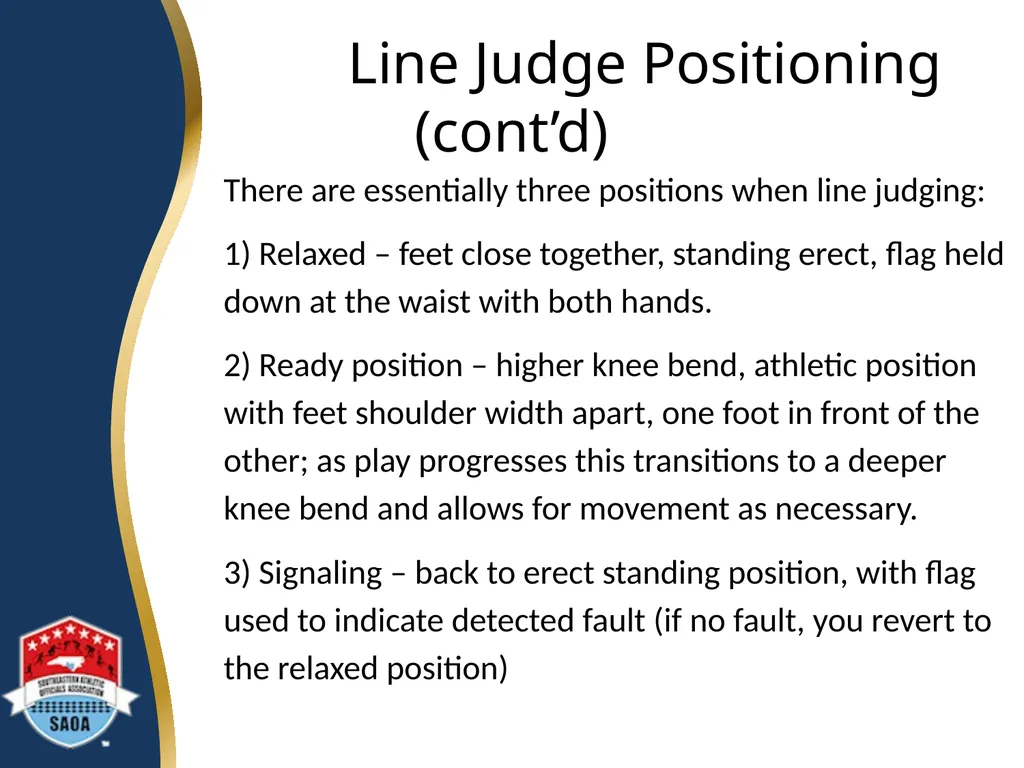 SAOA VOLLEYBALL LINE JUDGE TRAINING ©2014 Dwayne - slide 14 of 27