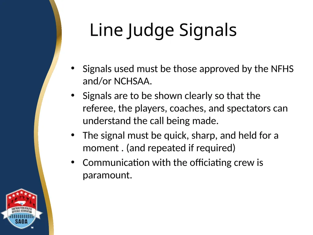 SAOA VOLLEYBALL LINE JUDGE TRAINING ©2014 Dwayne - slide 6 of 27