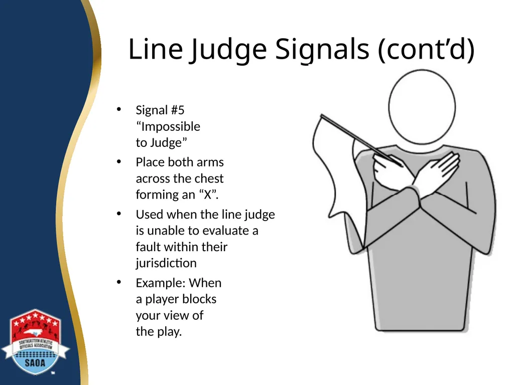SAOA VOLLEYBALL LINE JUDGE TRAINING ©2014 Dwayne - slide 11 of 27