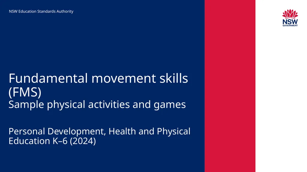 Fundamental movement skills (FMS) Sample physical - slide 1 of 16