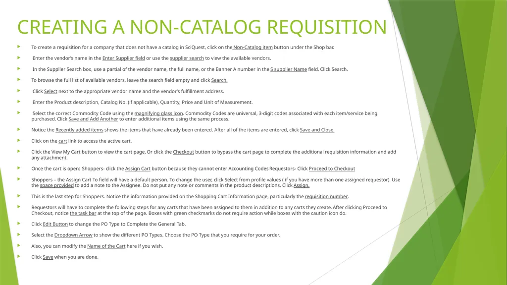 PURCHASING Training and Helpful Tools for Jaggaer - slide 8 of 13