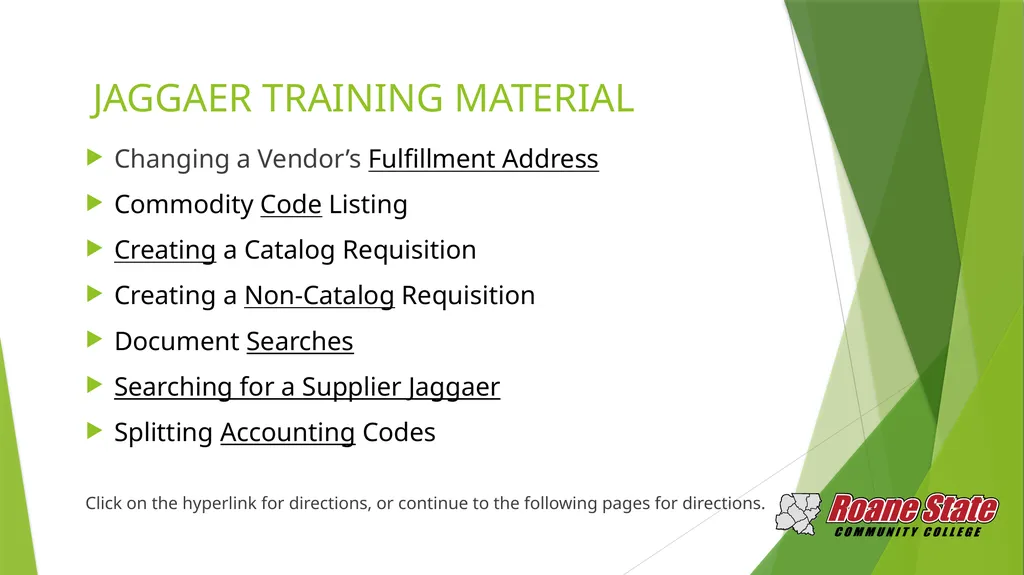 PURCHASING Training and Helpful Tools for Jaggaer - slide 3 of 13