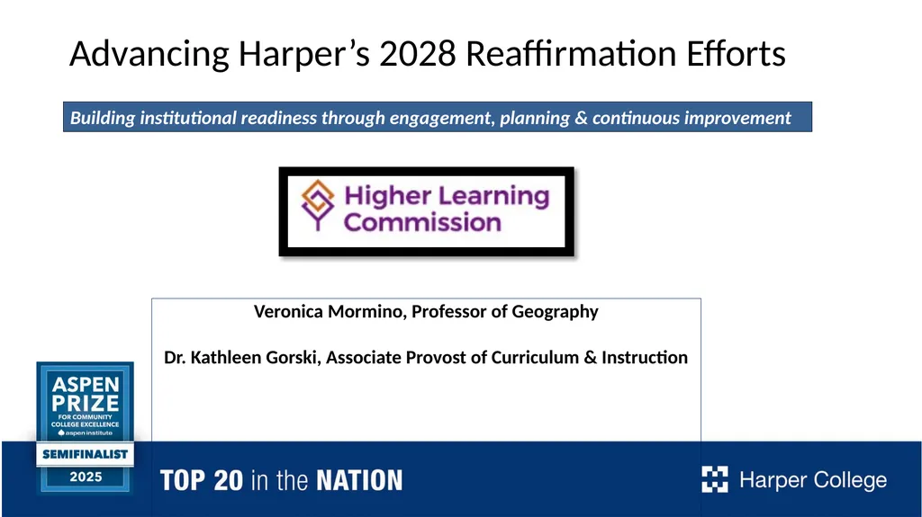 Advancing Harper’s 2028 Reaffirmation Efforts - slide 1 of 10