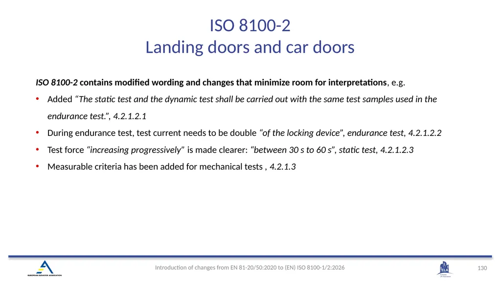 INTRODUCTION OF (EN) ISO 8100-1/2:2026 Main - slide 127 of 141