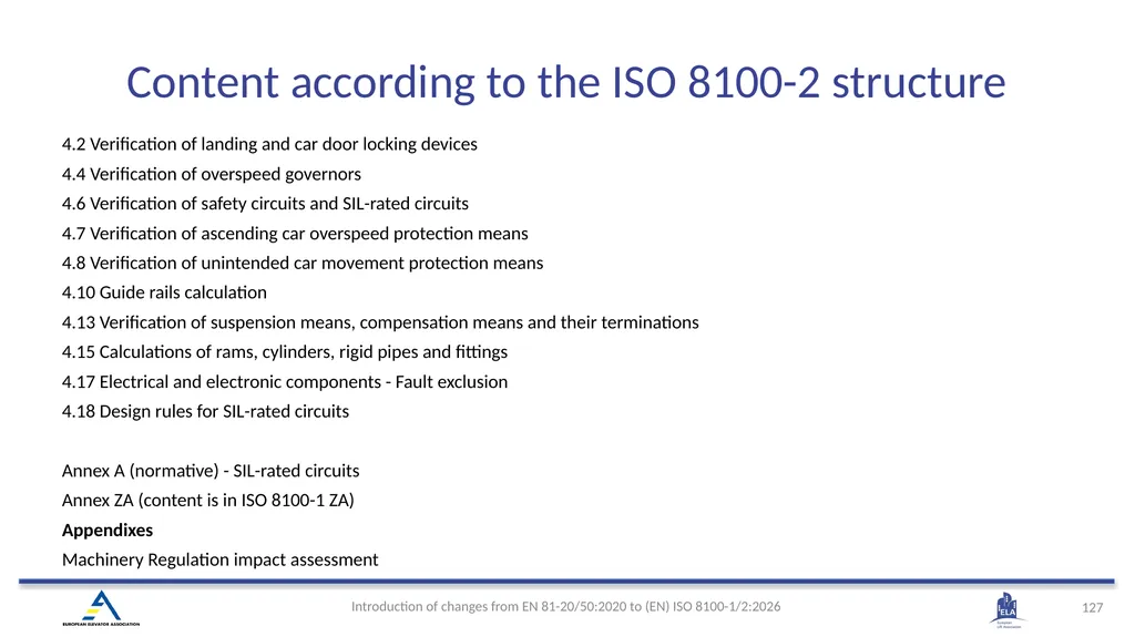 INTRODUCTION OF (EN) ISO 8100-1/2:2026 Main - slide 124 of 141