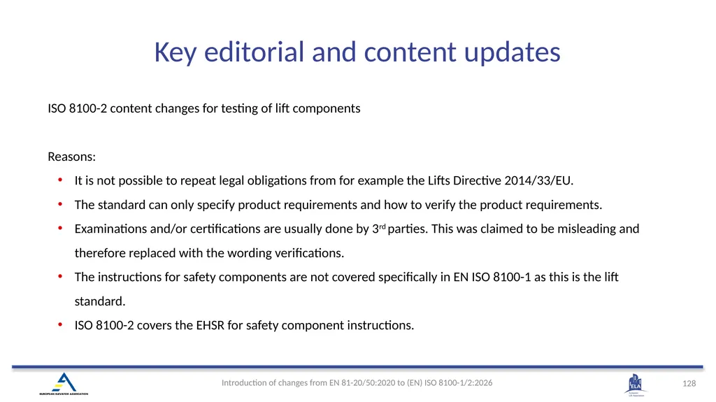 INTRODUCTION OF (EN) ISO 8100-1/2:2026 Main - slide 125 of 141