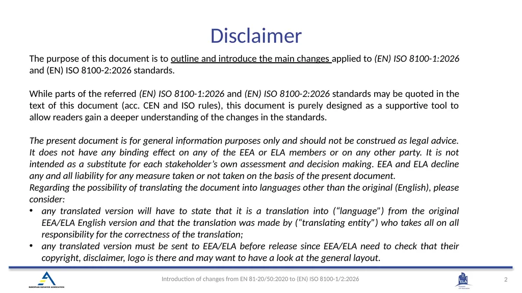 INTRODUCTION OF (EN) ISO 8100-1/2:2026 Main - slide 2 of 141