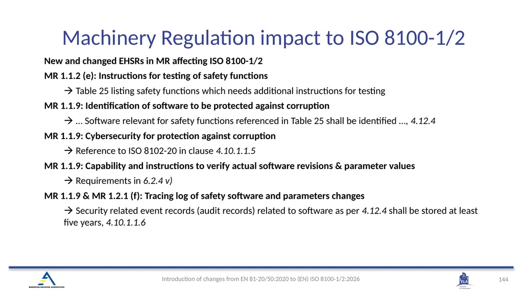 INTRODUCTION OF (EN) ISO 8100-1/2:2026 Main - slide 141 of 141