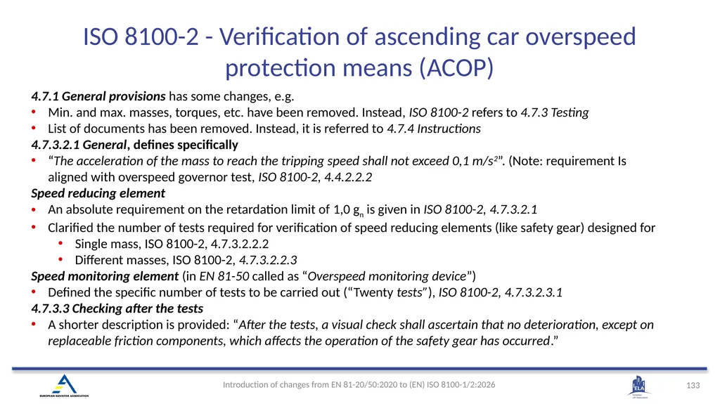 INTRODUCTION OF (EN) ISO 8100-1/2:2026 Main - slide 130 of 141
