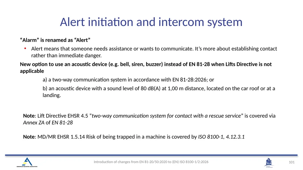 INTRODUCTION OF (EN) ISO 8100-1/2:2026 Main - slide 98 of 141