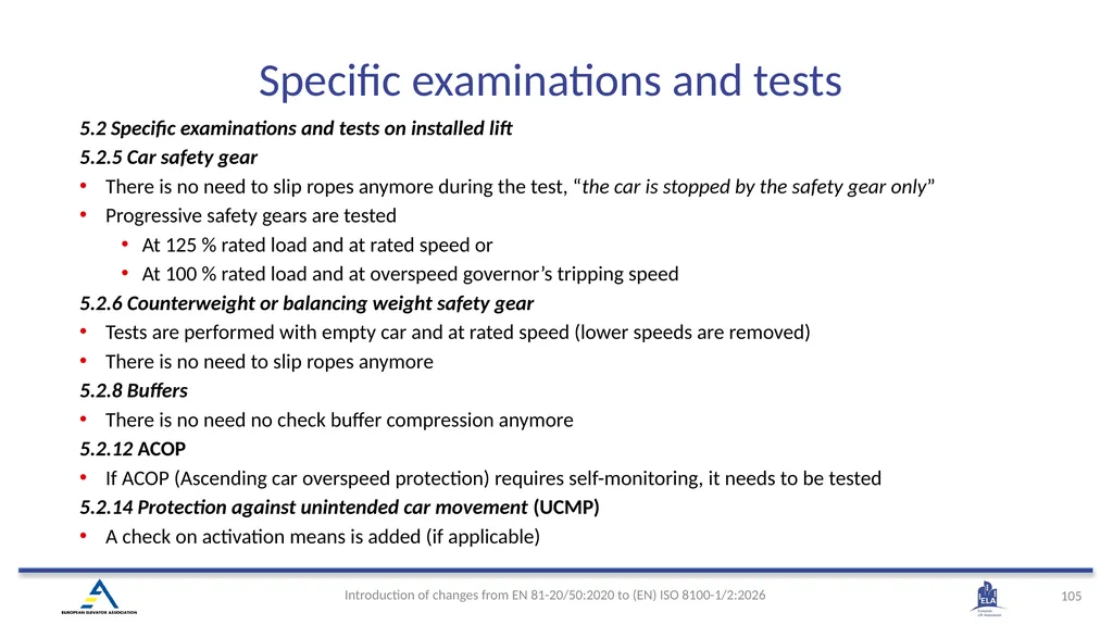 INTRODUCTION OF (EN) ISO 8100-1/2:2026 Main - slide 102 of 141