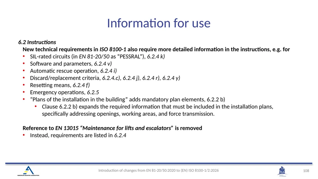 INTRODUCTION OF (EN) ISO 8100-1/2:2026 Main - slide 105 of 141